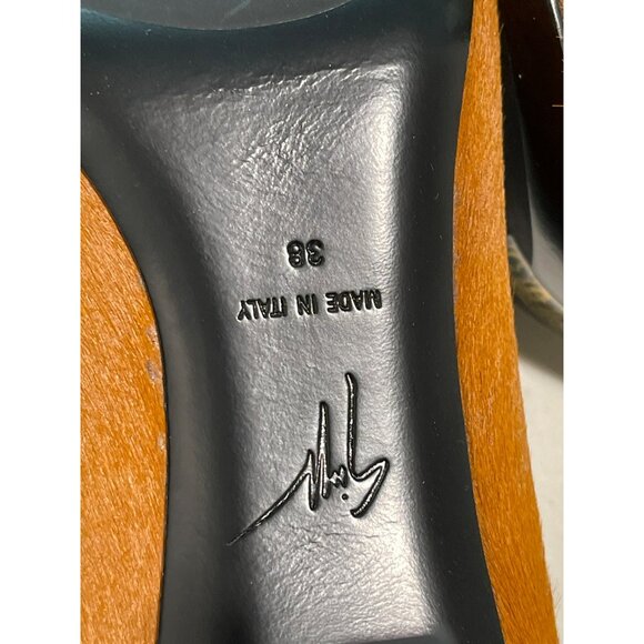 Giuseppe Zanotti Pony Hair Pointed Toe Heels Shoes Sz 38 US 8 NEW - Picture 7 of 10